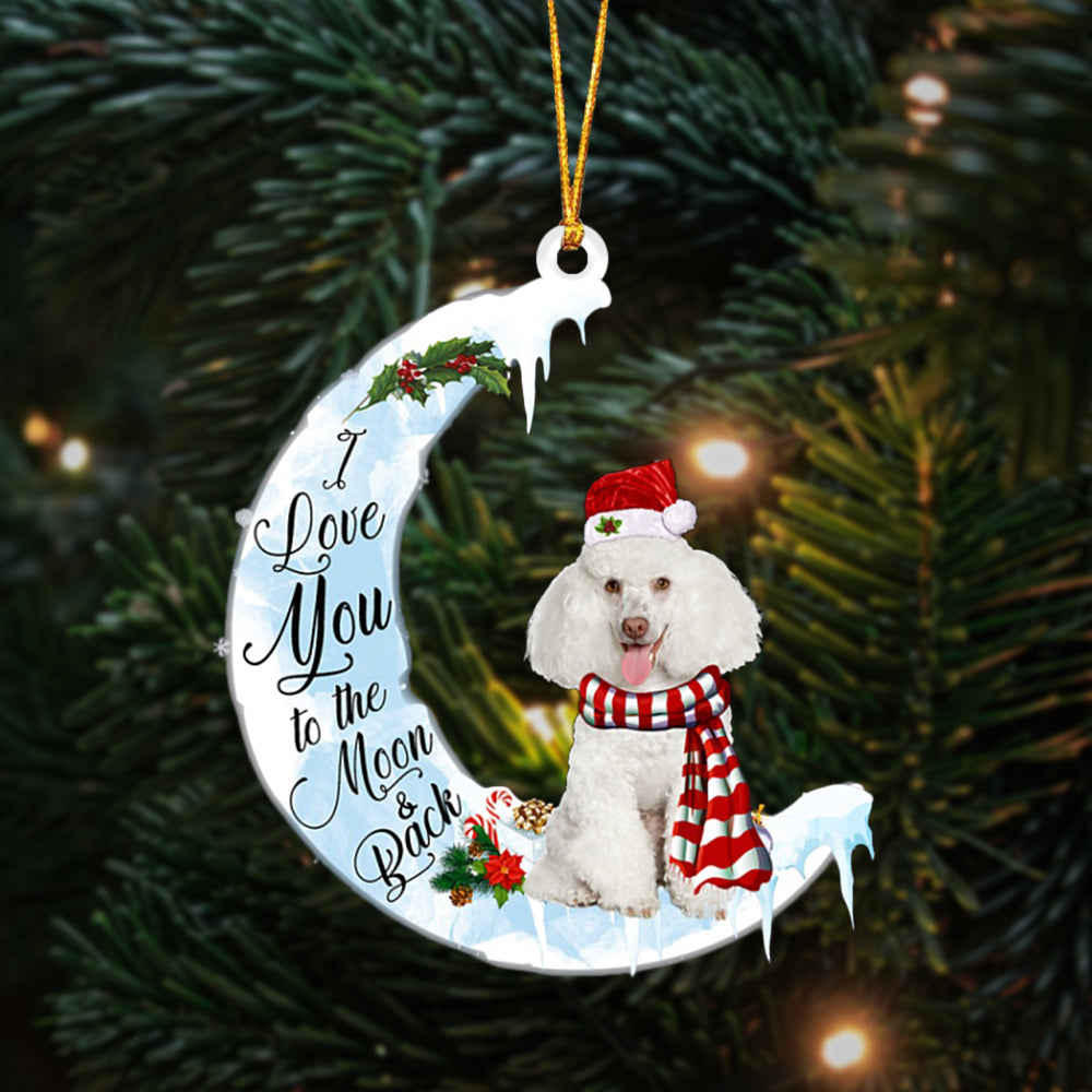 Poodle 2-I Love You-Two Sided Ornament