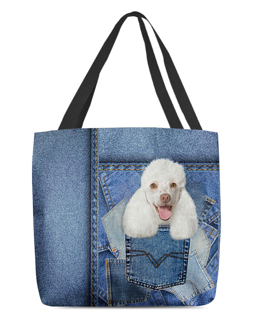 Poodle2-in pocket2-Cloth Tote Bag