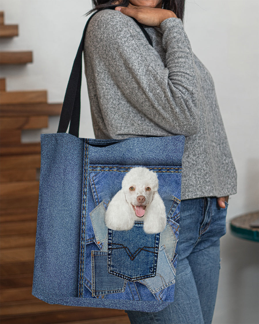 Poodle2-in pocket2-Cloth Tote Bag