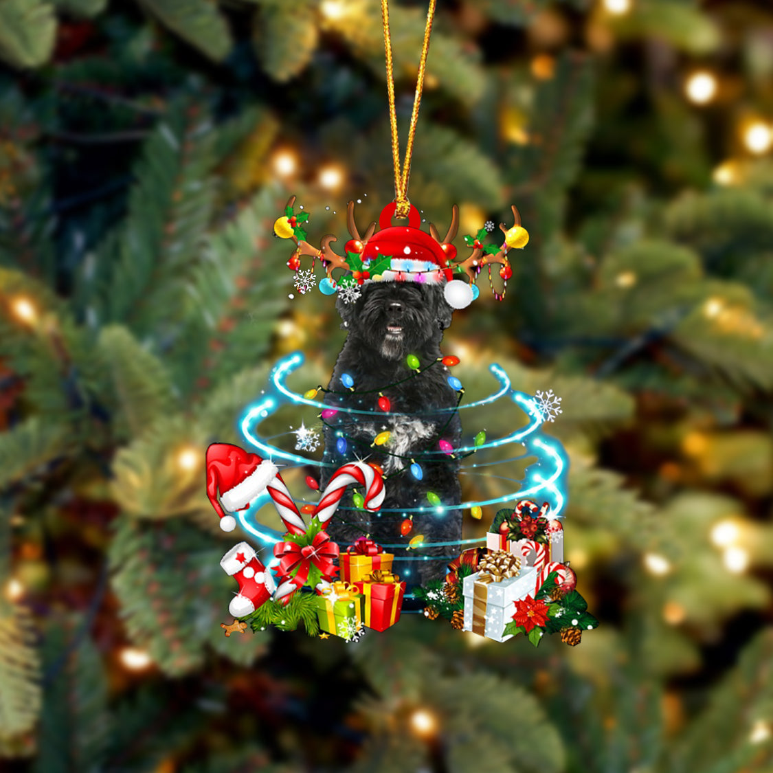 Portuguese Water Dog-Christmas Candy&amp;Gift-Two Sided Ornament