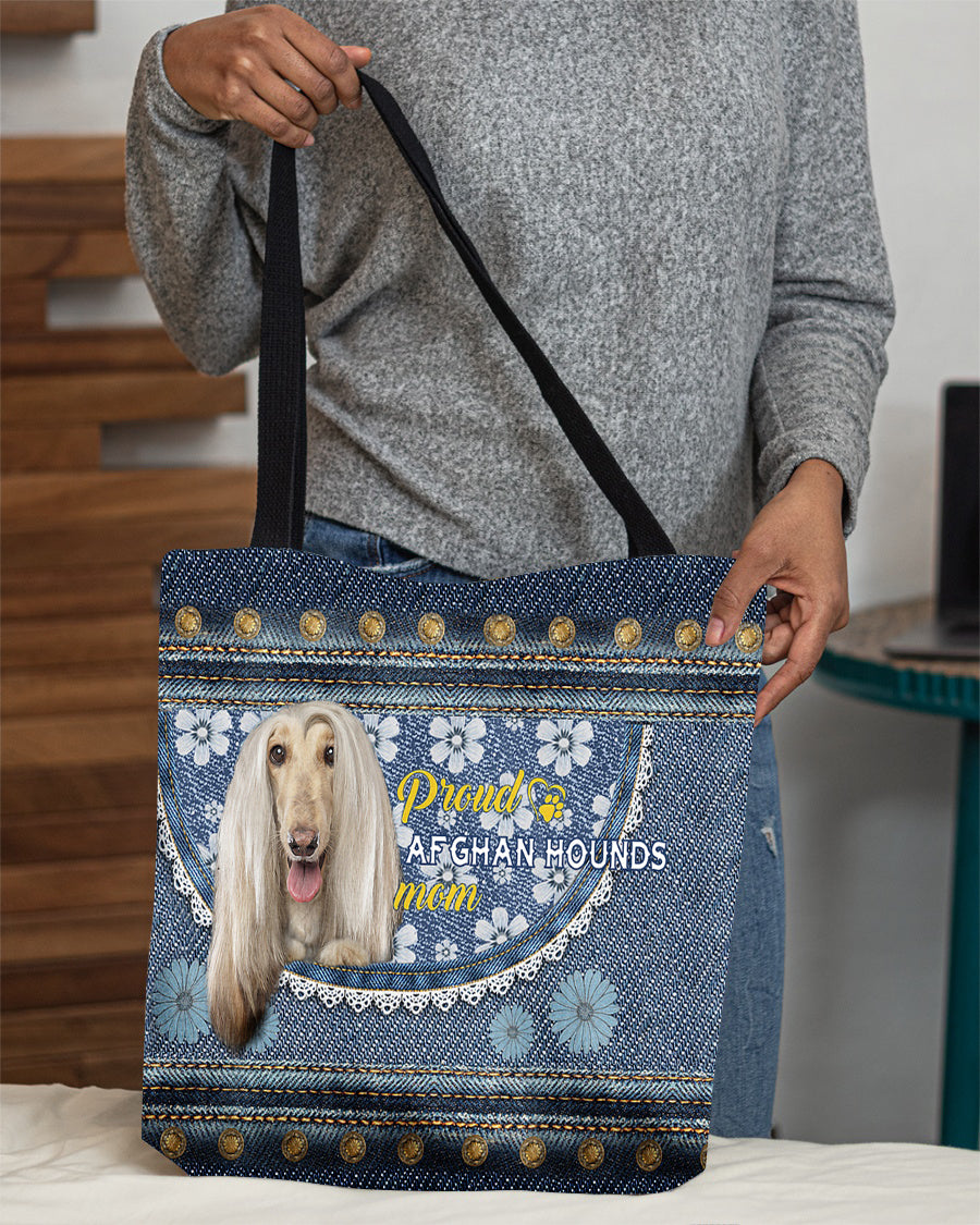 Pround Afghan Hounds mom-Cloth Tote Bag