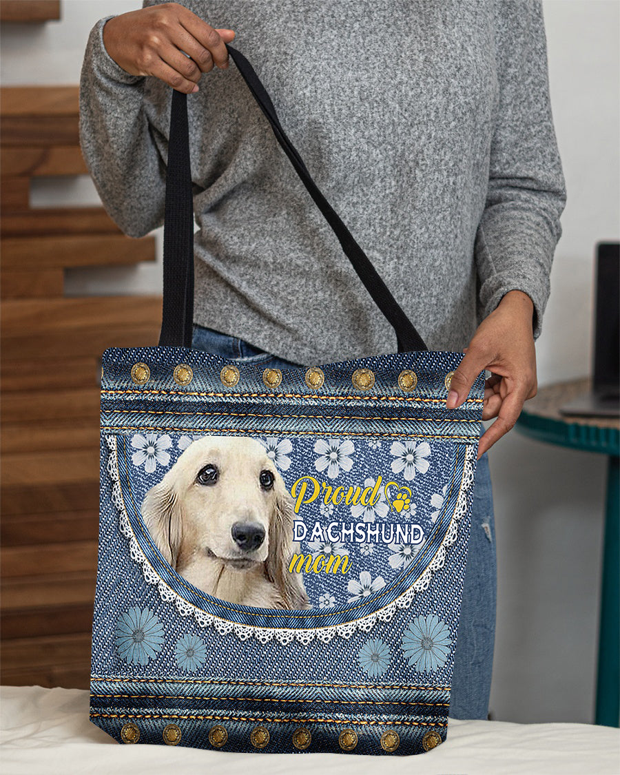 Pround Dachshund3 mom-Cloth Tote Bag