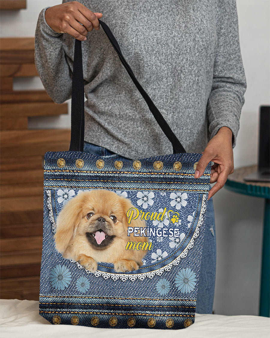 Pround pekingese1 mom-Cloth Tote Bag