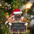 Pug - Merry Christmas Board Shape Ornament