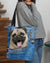 Pug-in pocket-Cloth Tote Bag