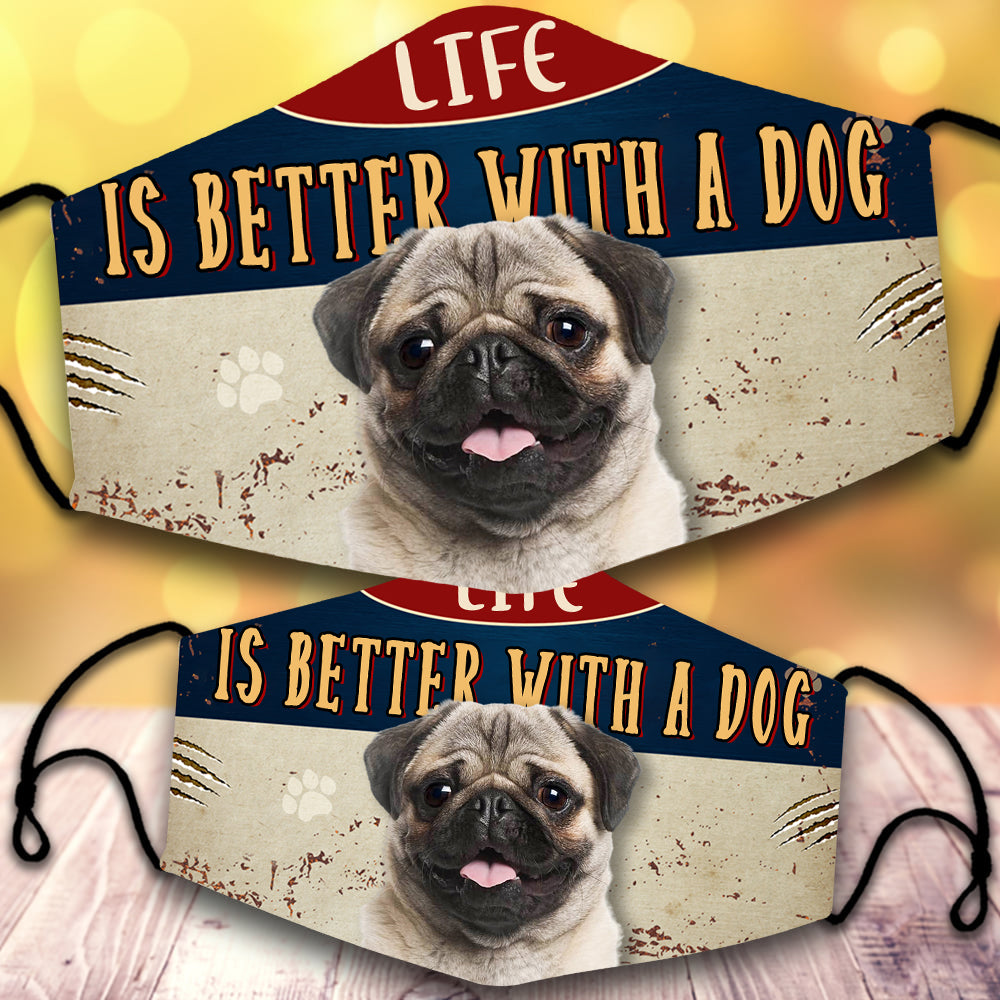 Pug 2-Life Is Better With A Dog-Veil