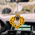 Pug 2-Sunflower Heart gift Car Ornament