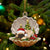 Pug3-Sleeping Pearl in Christmas Two Sided Ornament
