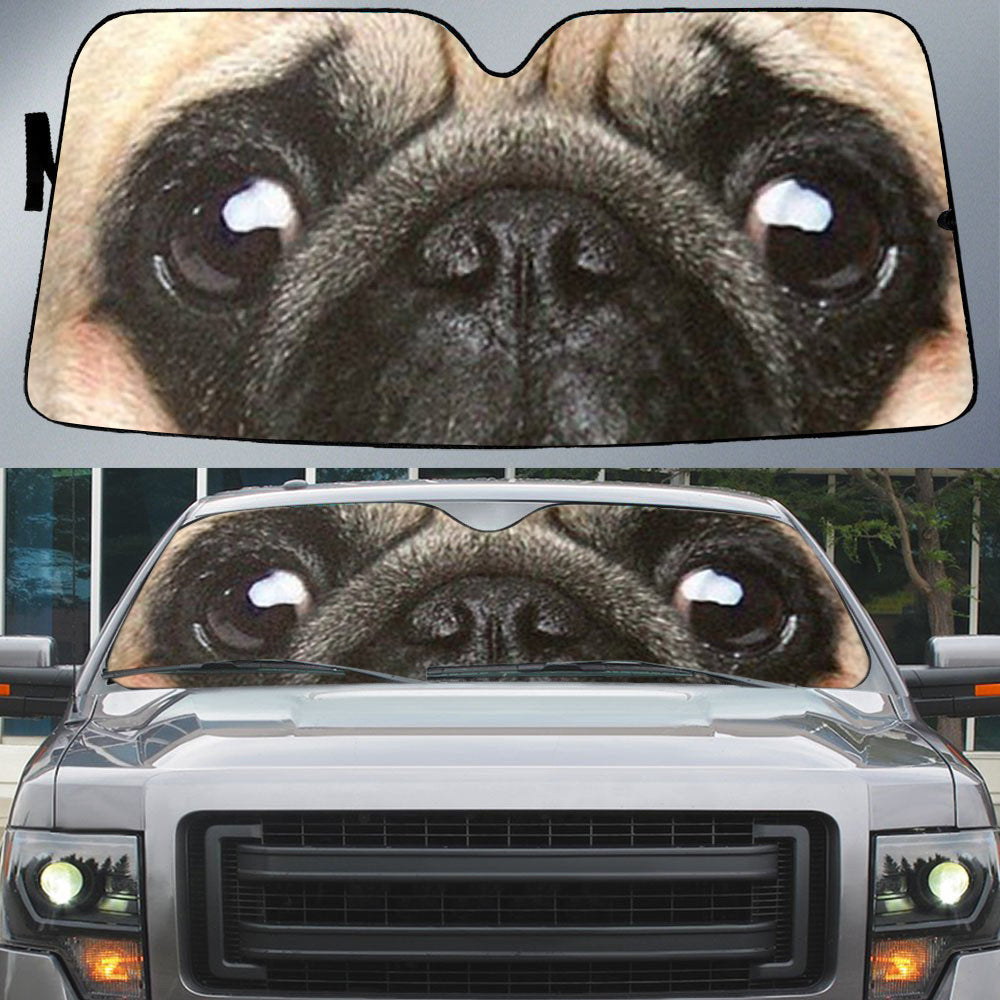 Pug's Eyes-Beautiful Dog Eyes Car Sun Shade Cover Auto Windshield