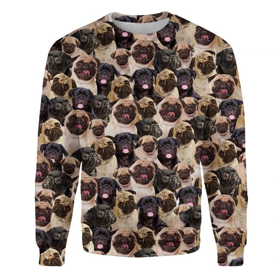 Pug - Full Face - Premium Sweatshirt