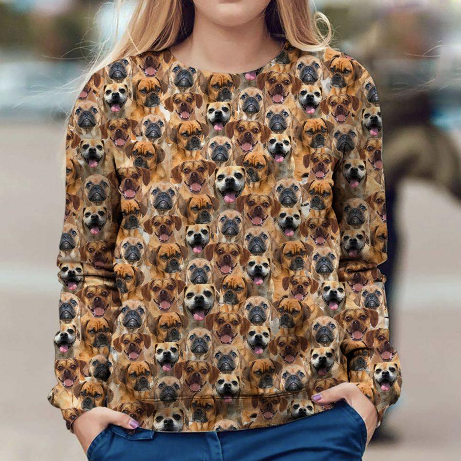 Puggle - Full Face - Premium Sweatshirt