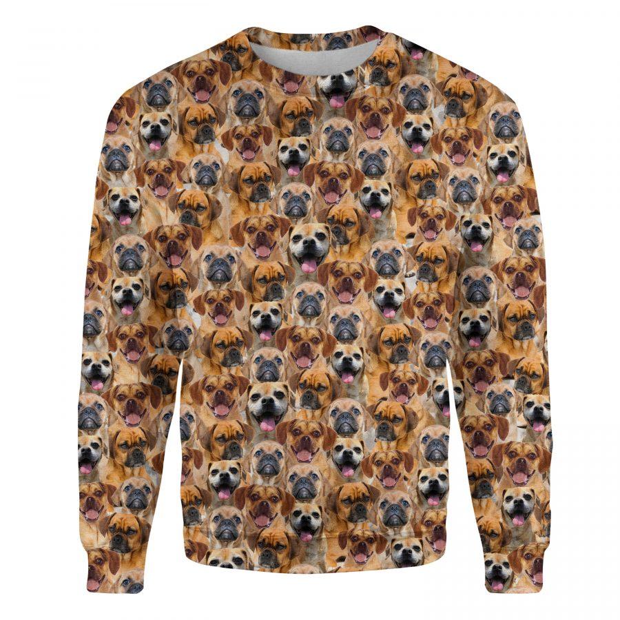 Puggle - Full Face - Premium Sweatshirt