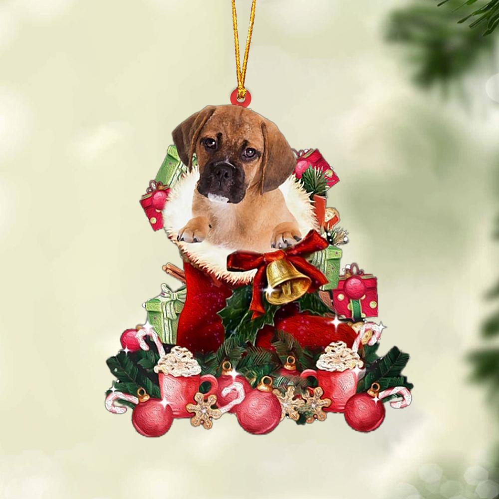 Puggle 2-Red Boot Hanging Ornament