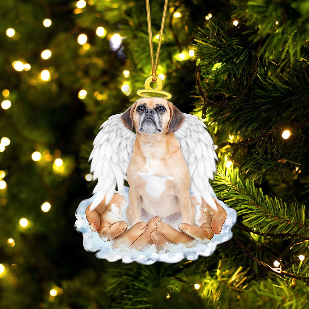 Puggle-In The Hands Of God Xmas-Two Sided Ornament