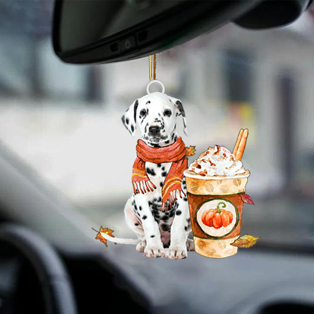 Dalmatian-Pumpkin Spice Kinda-Two Sided Ornament