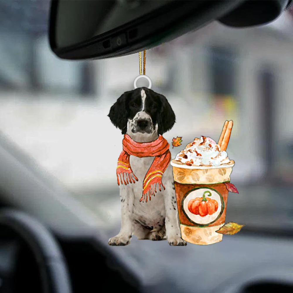 English Springer Spaniel 2-Pumpkin Spice Kinda-Two Sided Ornament