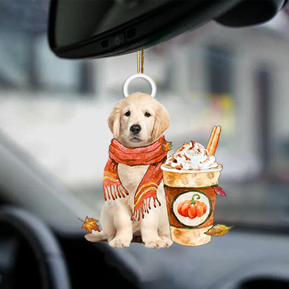 Golden Retriever 1-Pumpkin Spice Kinda-Two Sided Ornament