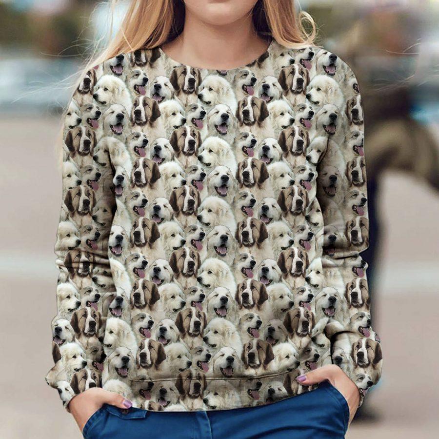 Pyrenean Mastiff - Full Face - Premium Sweatshirt