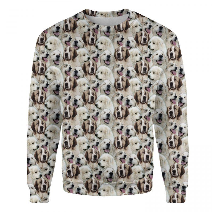 Pyrenean Mastiff - Full Face - Premium Sweatshirt