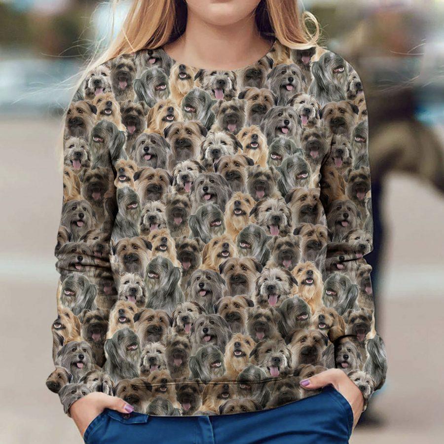 Pyrenean Shepherd - Full Face - Premium Sweatshirt