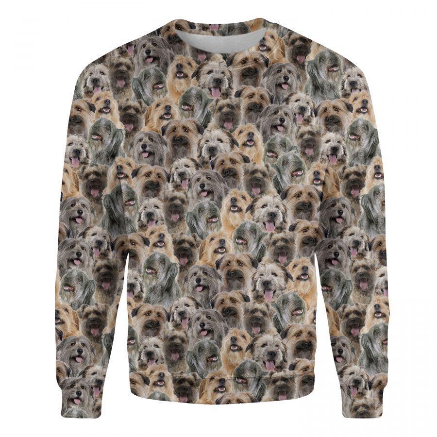 Pyrenean Shepherd - Full Face - Premium Sweatshirt