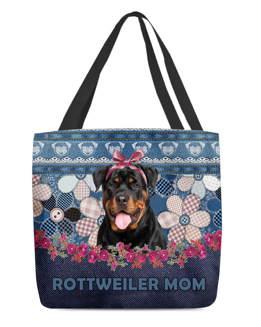 ROTTWEILER-Flower Jean Gift for you-Cloth Tote Bag