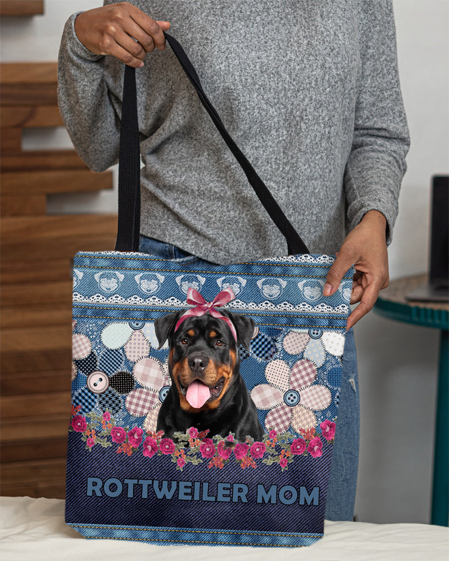 ROTTWEILER-Flower Jean Gift for you-Cloth Tote Bag