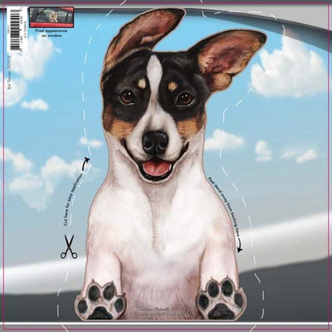 Rat Terrier-On The Move Window Car Sticker