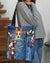 Rat Terrier-Cardinal & Cross Flower Cloth Tote Bag