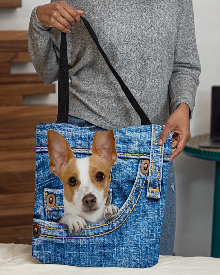 Rat terrier-in pocket-Cloth Tote Bag