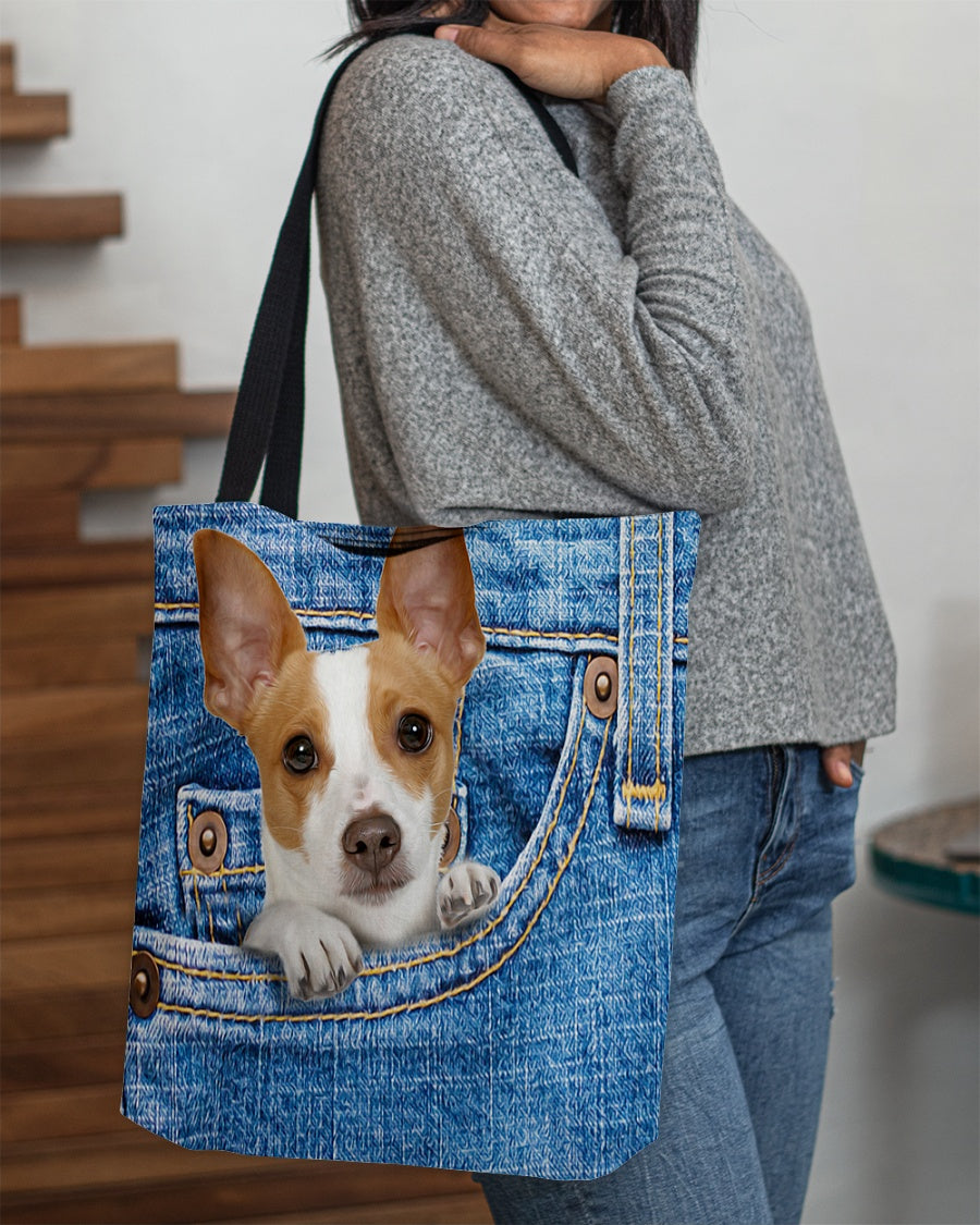 Rat terrier-in pocket-Cloth Tote Bag