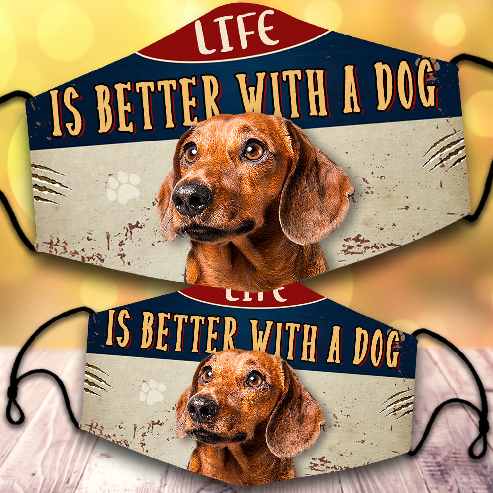 Red Dachshund-Life Is Better With A Dog-Veil