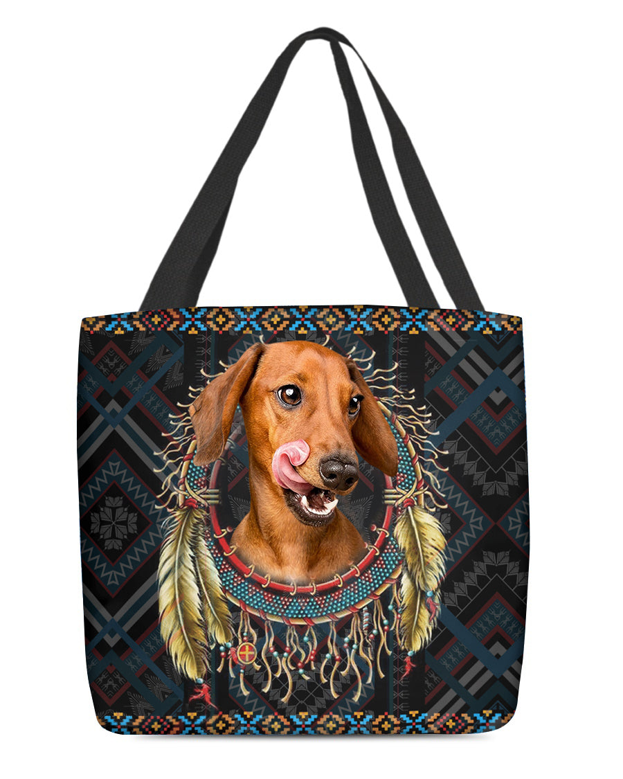 Red Dachshund  In Dreamcatcher Cloth Tote Bag