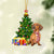 Red Dachshund-Christmas Star Hanging Ornament