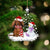 Red Long Haired Dachshund-Star Tree Hanging Ornament