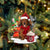 Red Long Haired Dachshund-Winter Cup-Two Sided Ornament