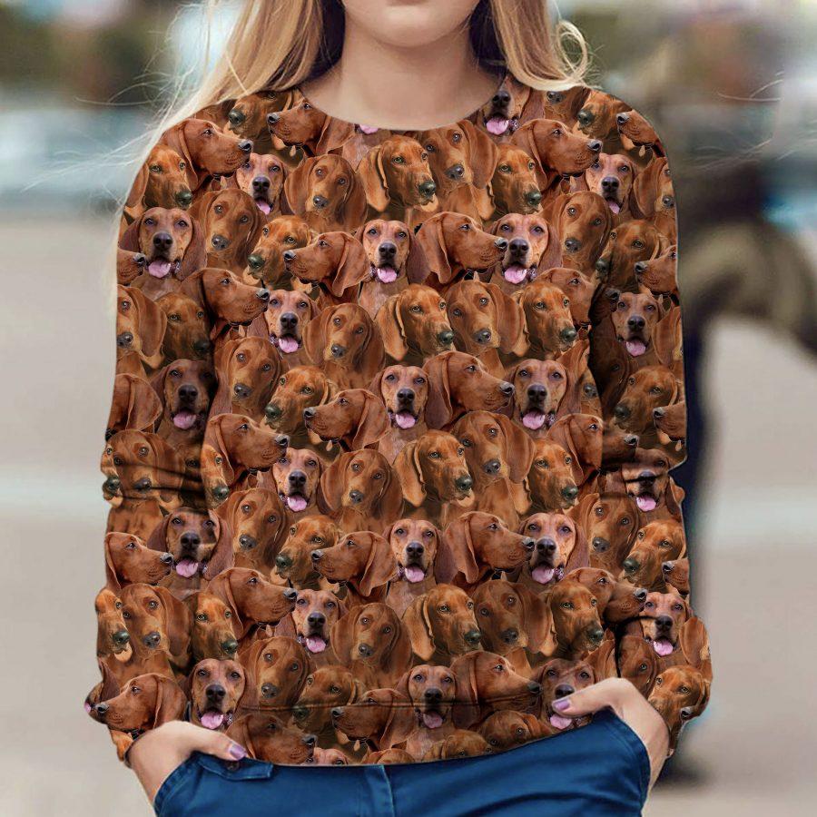 Redbone Coonhound - Full Face - Premium Sweatshirt