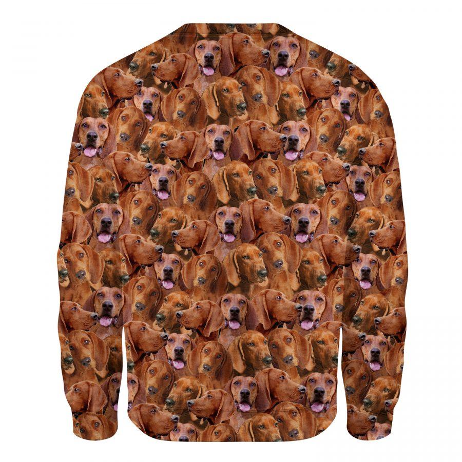 Redbone Coonhound - Full Face - Premium Sweatshirt