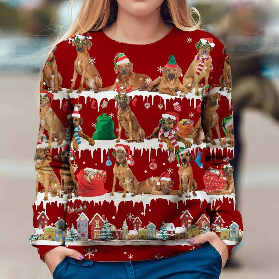 Rhodesian Ridgeback - Snow Christmas - Premium Sweatshirt