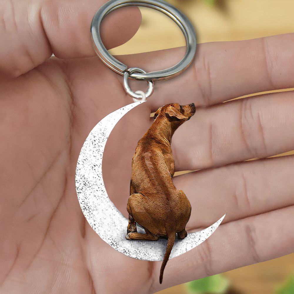 Rhodesian Ridgeback-Sit On The Moon Keychain