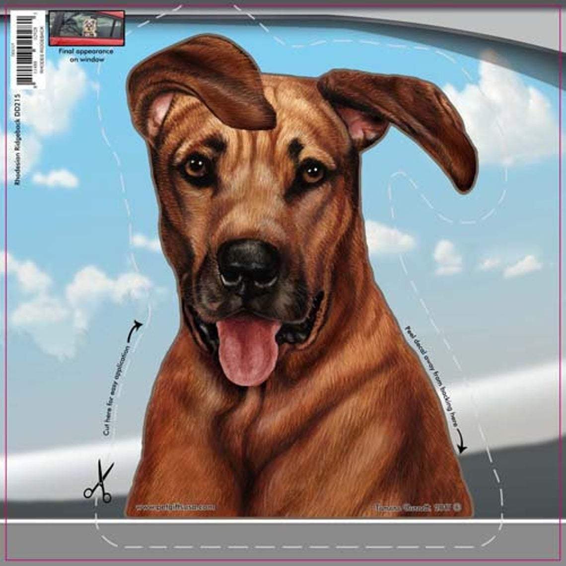 Rhodesian Ridgeback-On The Move Window Car Sticker