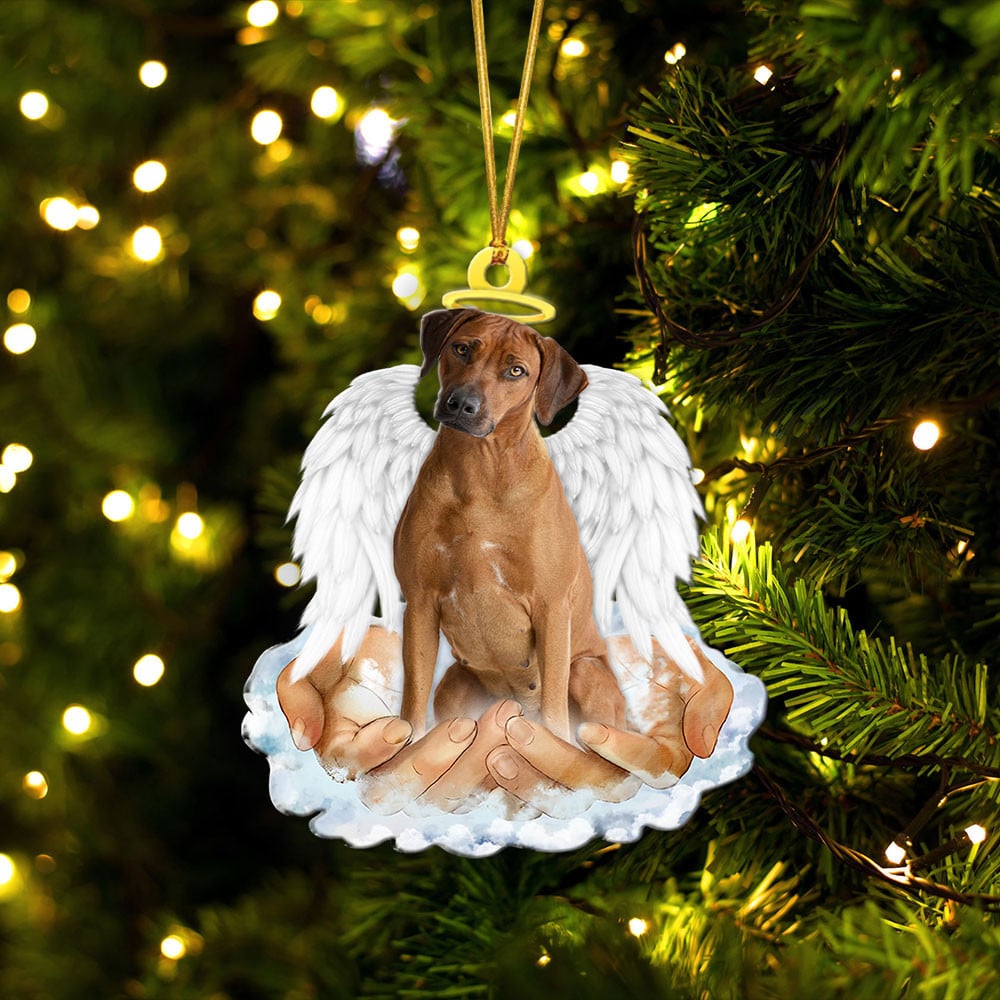 Rhodesian Ridgeback-In The Hands Of God Xmas-Two Sided Ornament