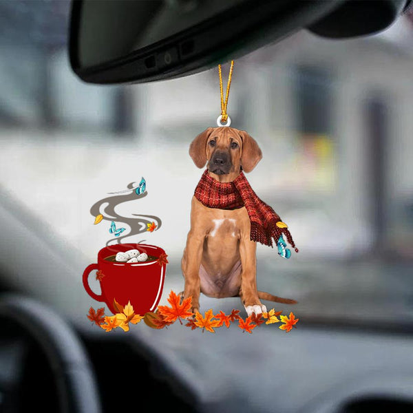 Rhodesian Ridgeback-Fall Chocolate-Two Sided Ornament - Noodever
