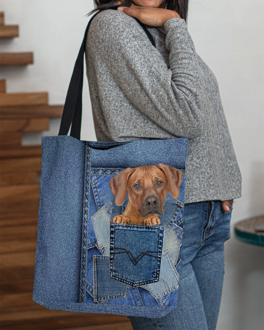 Rhodesian ridgeback-in pocket2-Cloth Tote Bag