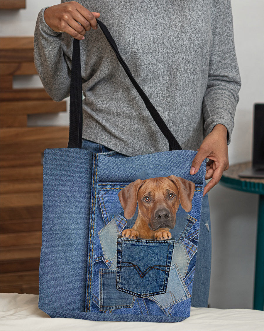 Rhodesian ridgeback-in pocket2-Cloth Tote Bag