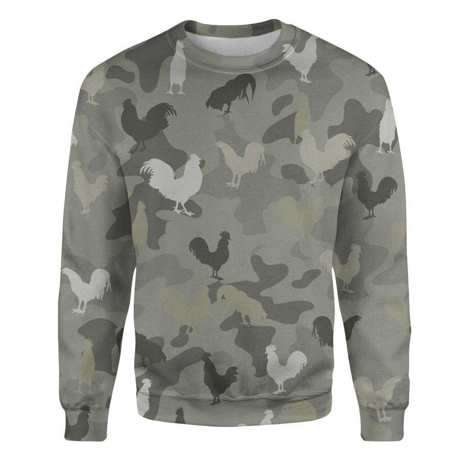 Rooster - Camo - Premium Sweatshirt