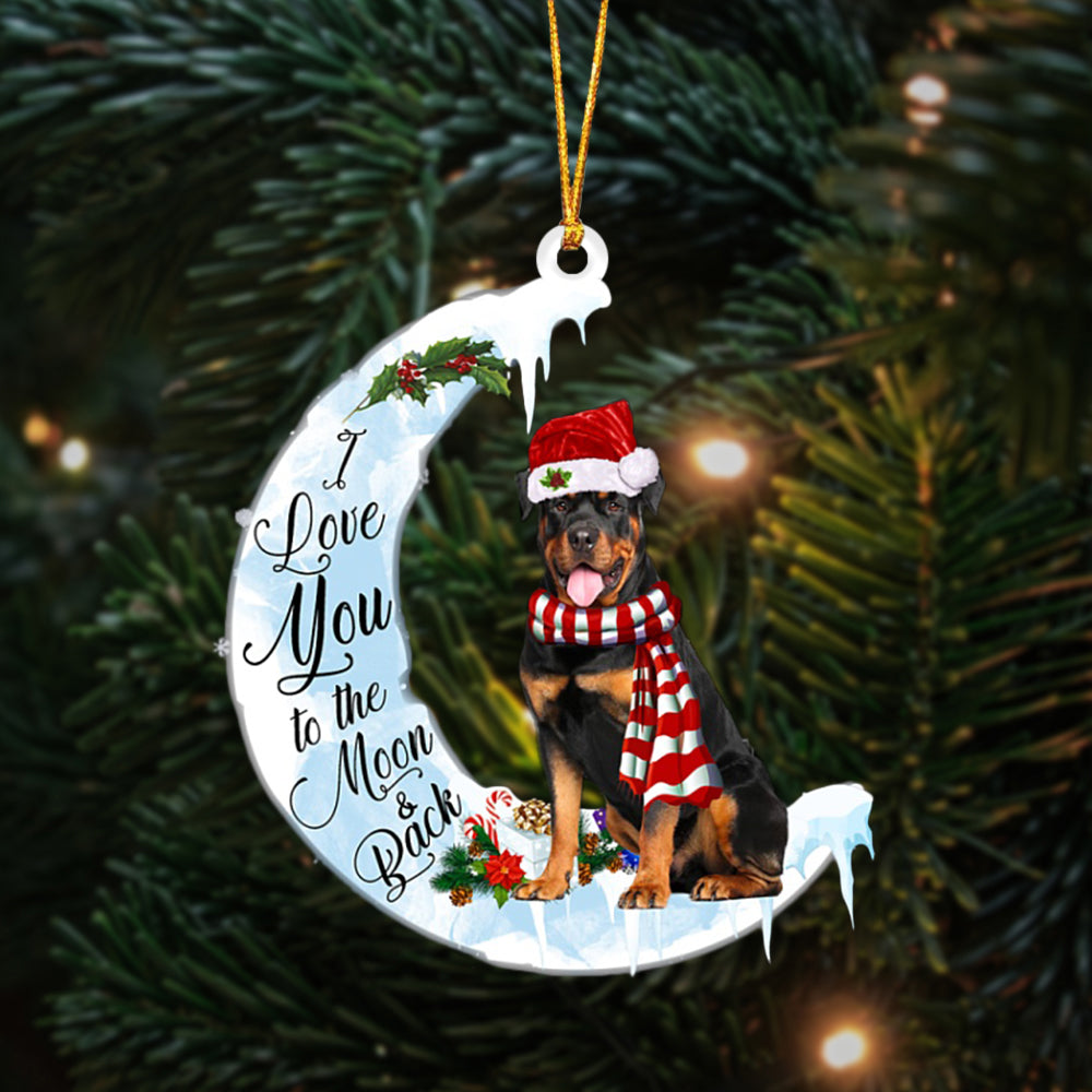 Rottweiler-I Love You-Two Sided Ornament