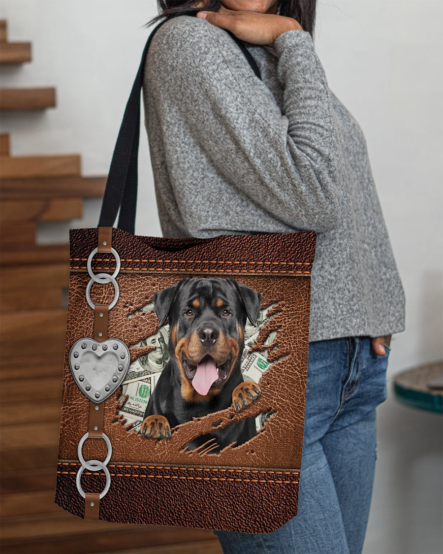 Rottweiler-Let Me Go Out -Cloth Tote Bag
