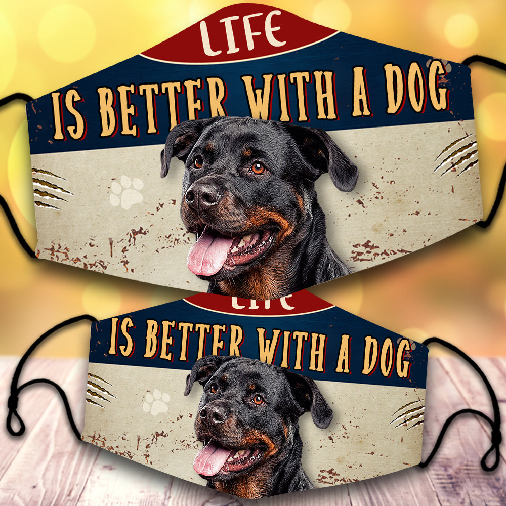 Rottweiler-Life Is Better With A Dog-Veil