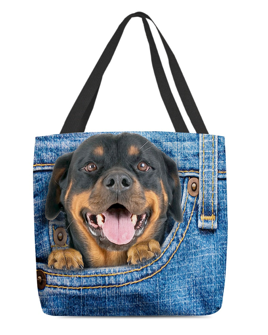 rottweiler1-in pocket-Cloth Tote Bag